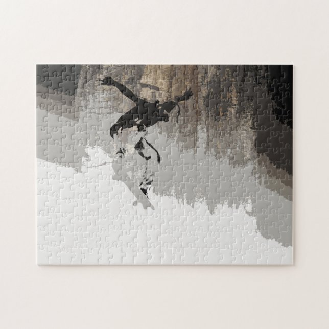 Cliff Jumping- Skateboarder Magnet Jigsaw Puzzle (Horizontal)