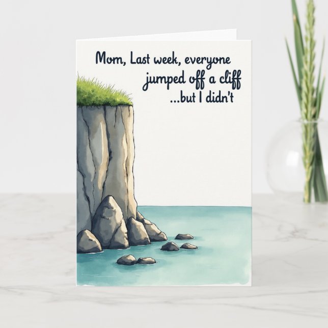 Cliff Mom Integrity Mothers Day Card (Front)