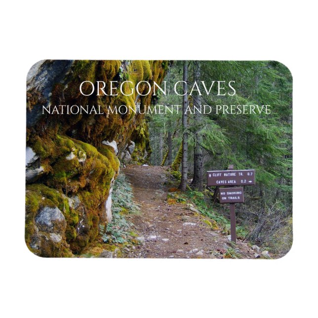 Cliff Nature Trail Trailhead, Oregon Caves, Oregon Magnet (Horizontal)