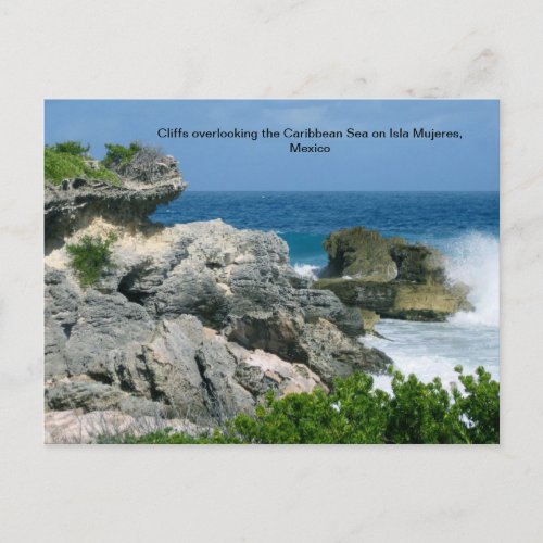 Cliff on Isla Mujeres Postcard