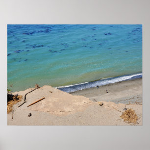 Cliff over Beachcombers at Dungeness Wilderness Poster