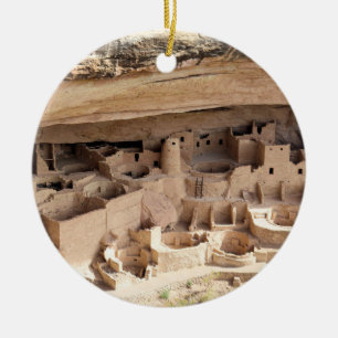 Cliff Palace at Mesa Verde National Park, Colorado Ceramic Ornament