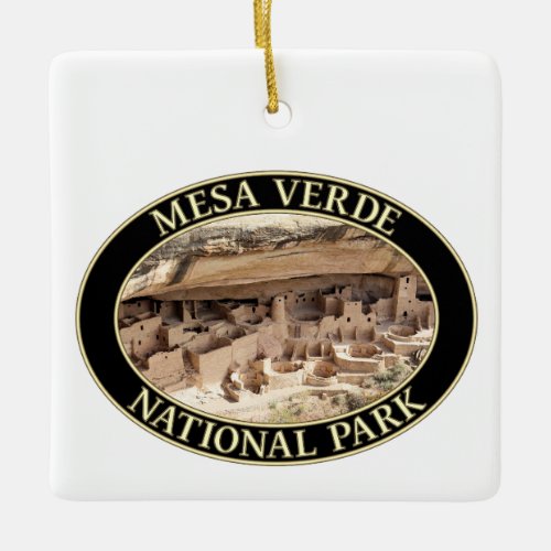 Cliff Palace at Mesa Verde National Park in CO Ceramic Ornament