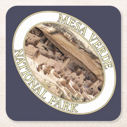 Cliff Palace at Mesa Verde National Park in CO Square Paper Coaster