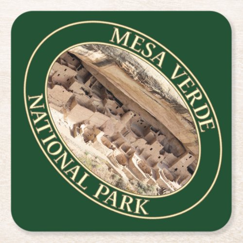 Cliff Palace at Mesa Verde National Park in CO Square Paper Coaster