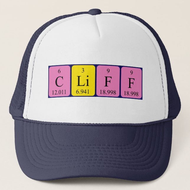 Cliff periodic table name hat (Front)