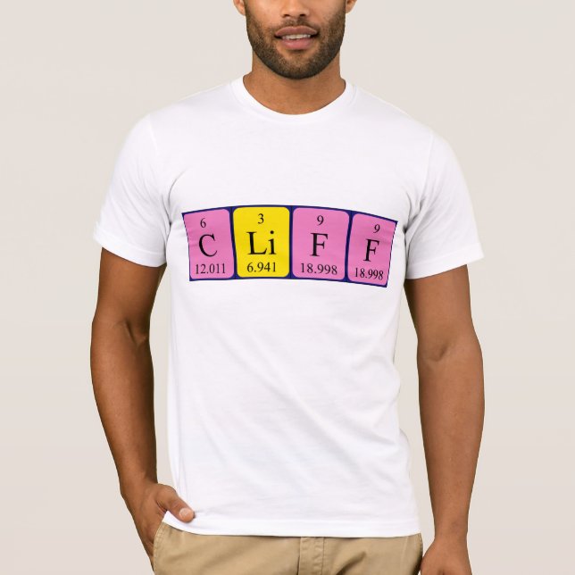 Cliff periodic table name shirt (Front)