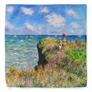 Cliff Walk at Pourville by Claude Monet Bandana