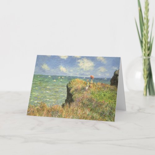 Cliff Walk at Pourville by Claude Monet Card