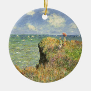 Cliff Walk at Pourville by Claude Monet Ceramic Ornament
