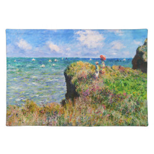 Cliff Walk at Pourville by Claude Monet Cloth Placemat
