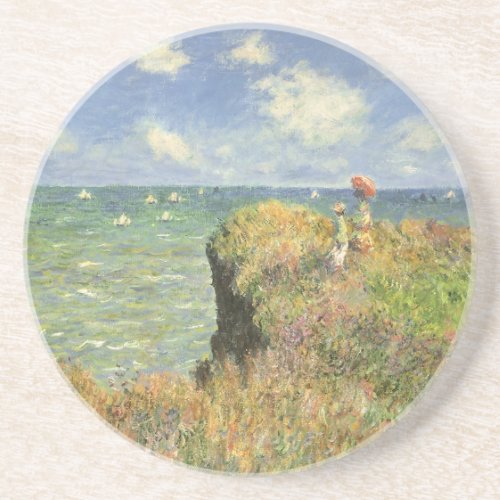 Cliff Walk at Pourville by Claude Monet Coaster