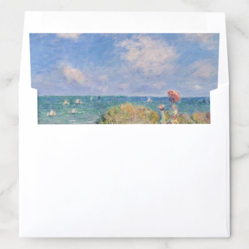 Cliff Walk at Pourville by Claude Monet Envelope Liner