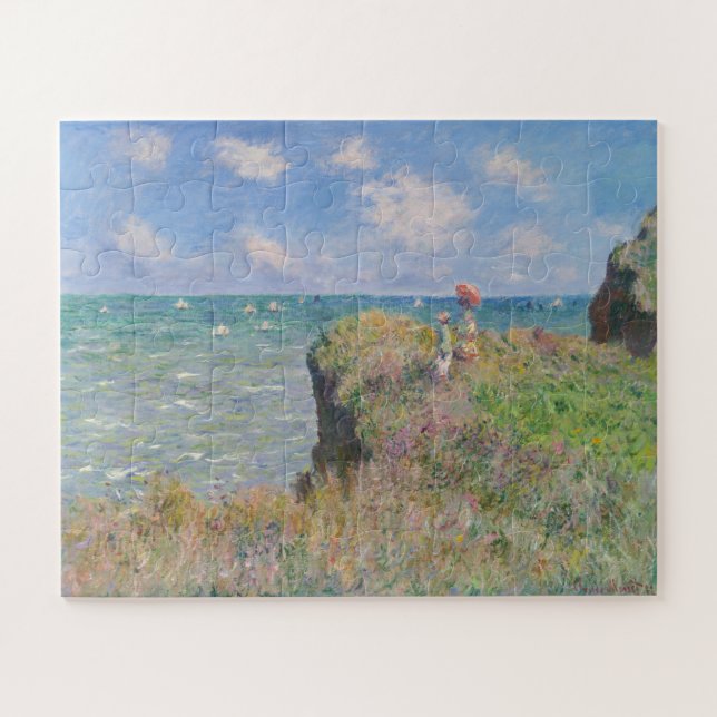 Cliff Walk at Pourville by Claude Monet Jigsaw Puzzle (Horizontal)