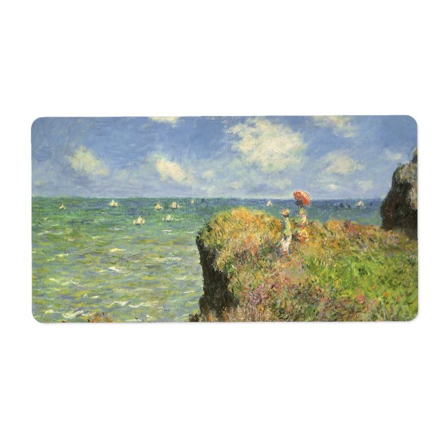 Cliff Walk at Pourville by Claude Monet Label (Front)
