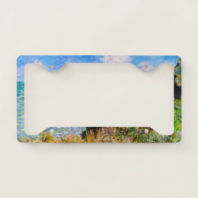 Cliff Walk at Pourville by Claude Monet License Plate Frame (Front)