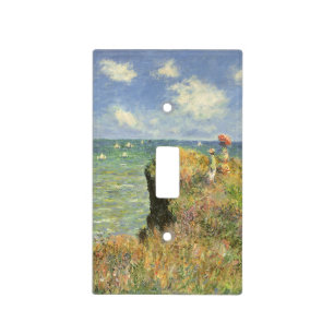 Cliff Walk at Pourville by Claude Monet Light Switch Cover