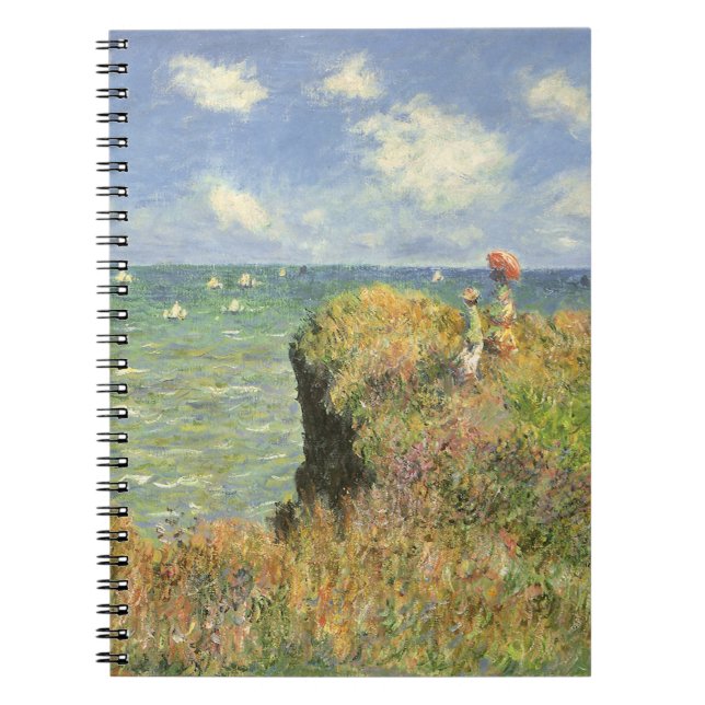 Cliff Walk at Pourville by Claude Monet Notebook (Front)