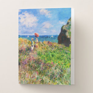 Cliff Walk at Pourville by Claude Monet Pocket Folder
