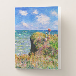 Cliff Walk at Pourville by Claude Monet Pocket Folder