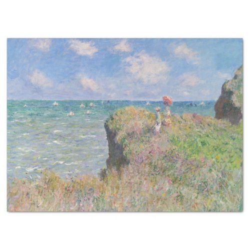 Cliff Walk at Pourville by Claude Monet Tissue Paper
