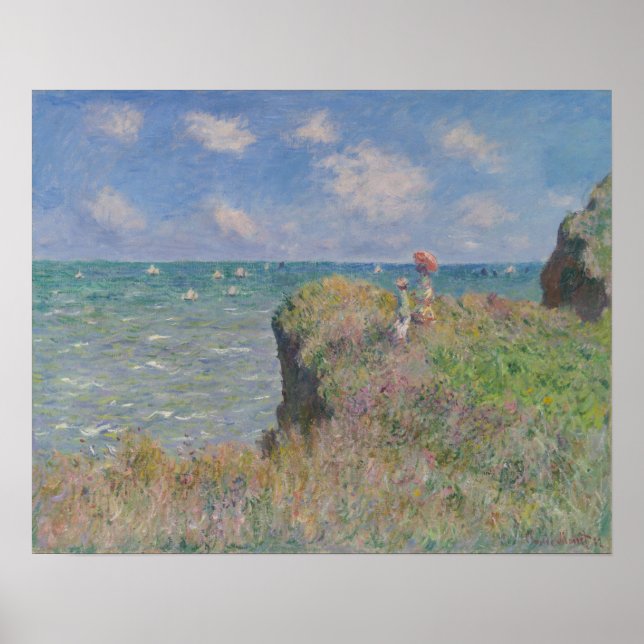 Cliff Walk at Pourville by Monet Fine Art Print (Front)
