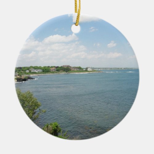 Cliff Walk Newport Rhode Island Ceramic Ornament