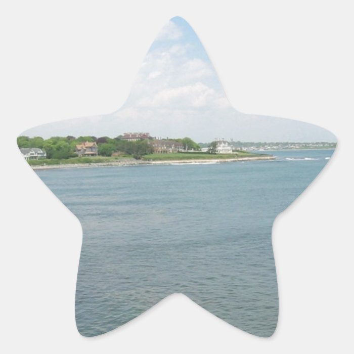 Cliff Walk Newport Rhode Island Star Stickers