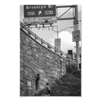 Cliffhanger: Brooklyn Bridge Photo Print