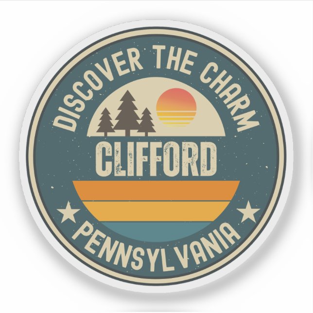 Clifford, Pennsylvania Sticker (Front)