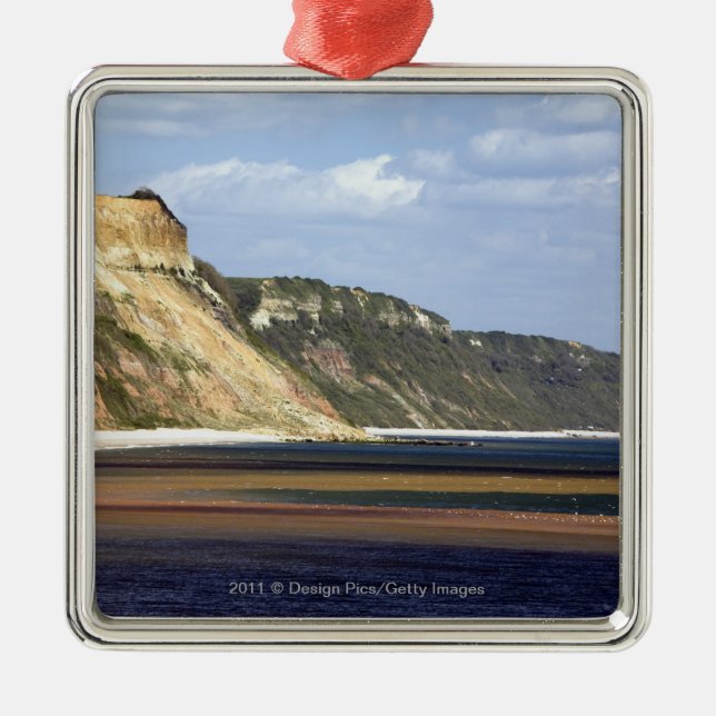 Cliffs Along Jurassic Coast Metal Ornament (Front)