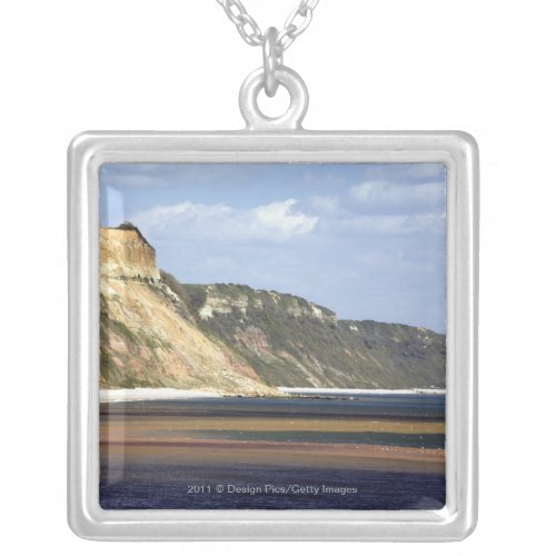 Cliffs Along Jurassic Coast Silver Plated Necklace