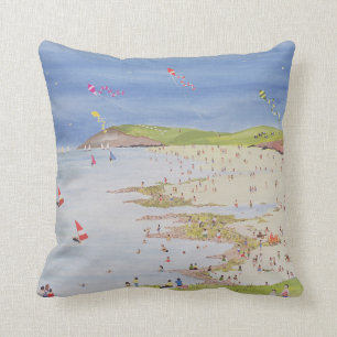 Cliffs and Bay Throw Pillow