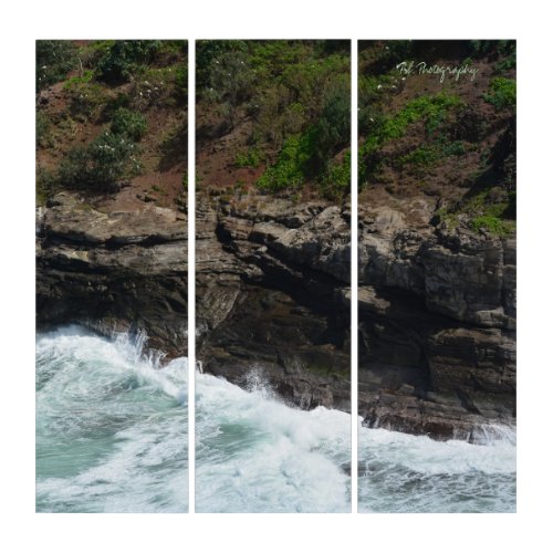 Cliffs at Kilauea Kauai (photography by me) Triptych