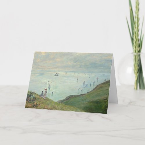 Cliffs at Pourville  Claude Monet Card