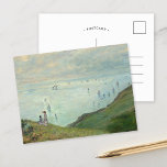 Cliffs at Pourville | Claude Monet Postcard<br><div class="desc">Cliffs at Pourville (1882) by French Impressionist artist Claude Monet. The original painting is a landscape view of grassy green cliffs overlooking the sea.

Use the design tools to add custom text or personalize the image.</div>