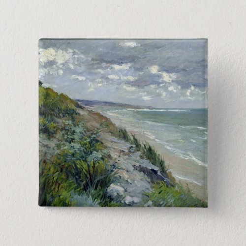 Cliffs by the sea at Trouville Pinback Button