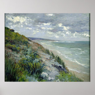 Cliffs by the sea at Trouville Poster
