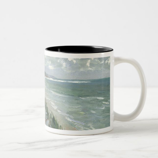 Cliffs by the sea at Trouville Two-Tone Coffee Mug (Right)
