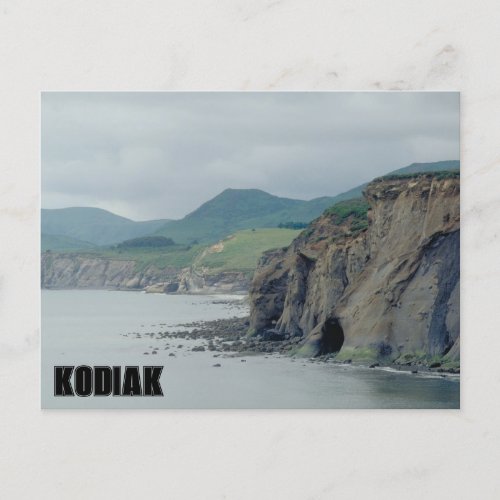 Cliffs In Kodiak Alaska Postcard