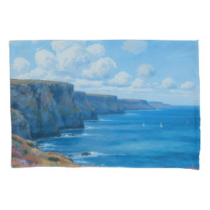 "Cliffs of Endless Horizon" – A Welsh Seascape Pillow Case