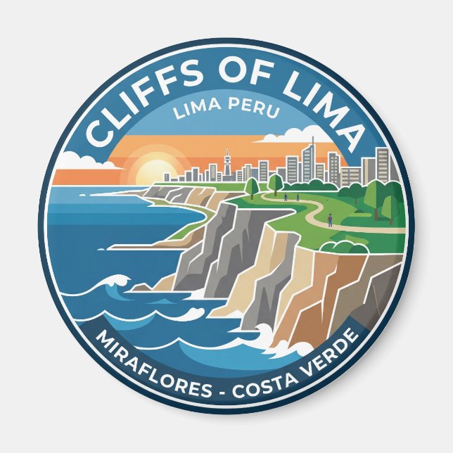 Cliffs of Lima Peru Magnet (Front)