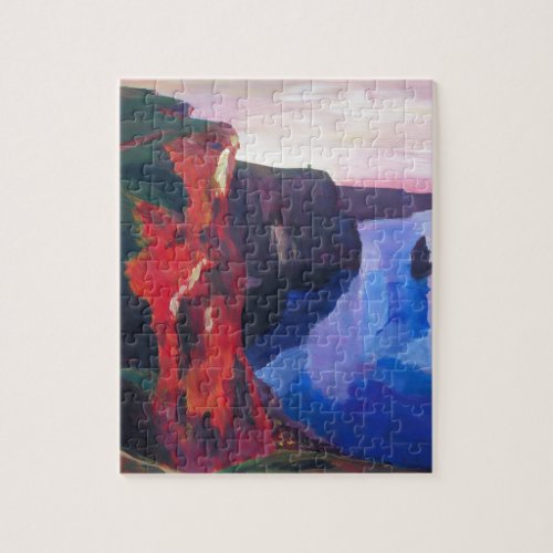 Cliffs of Moher in County Clare Ireland at Sunset Jigsaw Puzzle