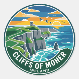 Cliffs of Moher Ireland Classic Round Sticker