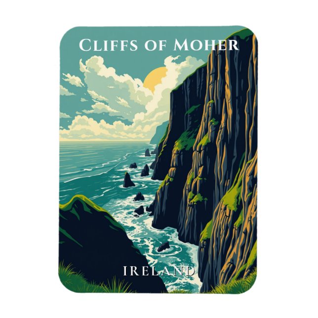 Cliffs of Moher Ireland Coastal  Magnet (Vertical)