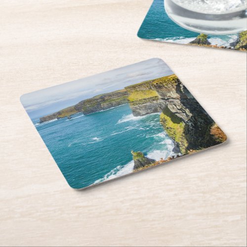 Cliffs of Moher Ireland Square Paper Coaster