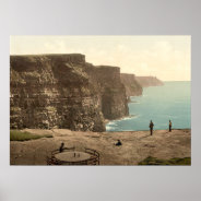 Cliffs Of Moher On Atlantic Coast Ireland Poster at Zazzle