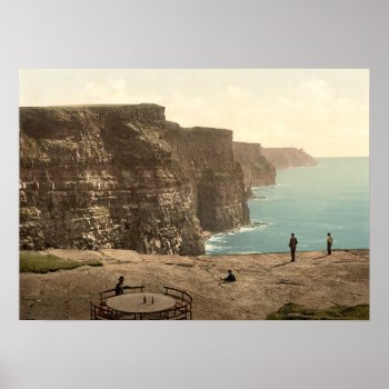 Cliffs Of Moher On Atlantic Coast Ireland Poster by DigitalDreambuilder at Zazzle