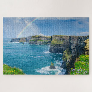 Cliffs of Moher Rainbow Ireland Jigsaw Puzzle