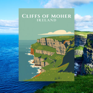 Cliffs of Moher Scenic Ireland Travel Postcard